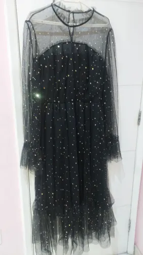 Vestido com tule de estrelinha