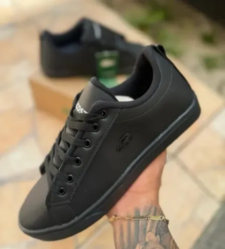 Tenis lacoste preto casual 