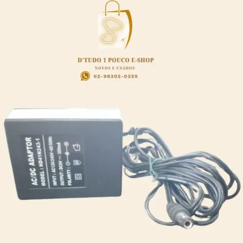 Fonte de alimentação BIVOLT e saída de 9V e 300 mA,