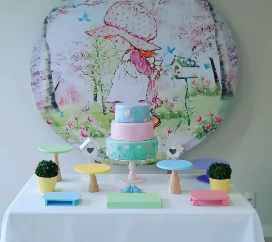 Painel Tema Jardim Encantado Decoração de Festa Aniversário.