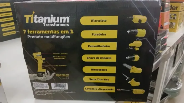 FERRAMENTA MULTIFUNCIONAL 7 EM 1 TITANIUM A VISTA R$1.899,90