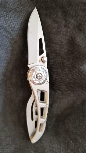 Gerber pequeno aço inox original impecável pouquíssimo usovete de bolso para camping