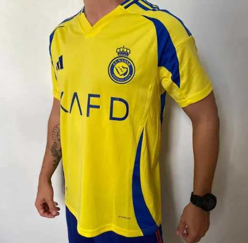 Camisa Al Nassr Home Versão Torcedor Amarela 24/2025