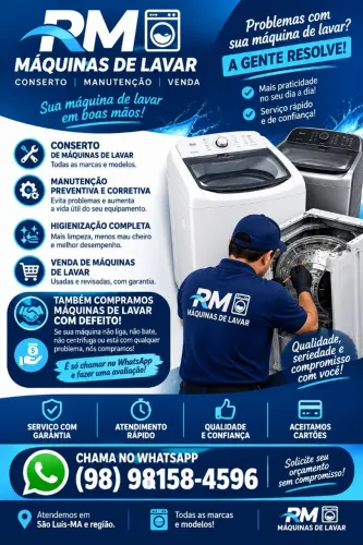 Conserto de Máquina de Lavar em São Luís-MA | Compramos com Defeito