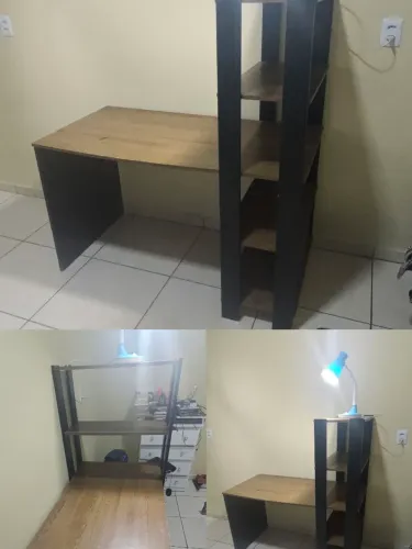 Escrivaninha com prateleira 