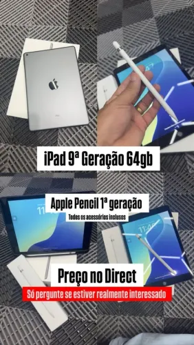 iPad 9th 64g + Apple pencil 1ª geração