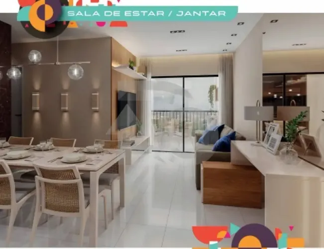 Poesia Art Home: Apartamento com Suíte, 2 Banheiros e Espaço Gourmet