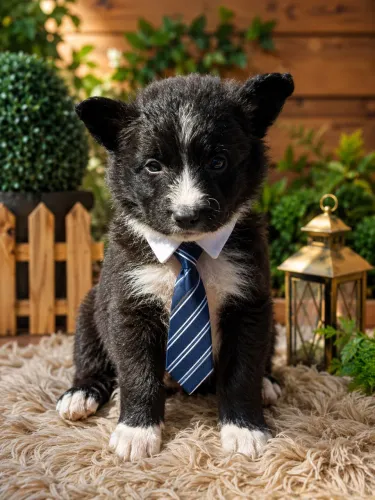 Border collie macho sua nova companhia em casa