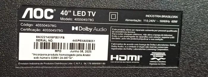 Tv smart 40 polegadas. Não aceito pagamento pelo aplicativo
