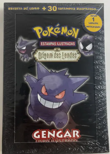 Pokemon Livro ilustrado Gengar + deck de 30 cartas Em Português!!! Novo/lacrado