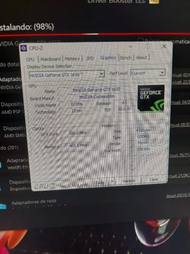 Placa de Vídeo GTX 1650 GDRR6