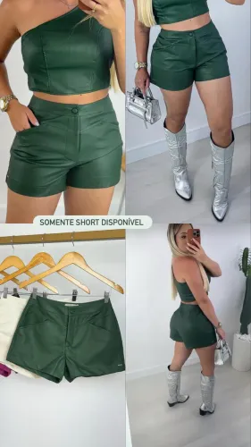 Short em couro