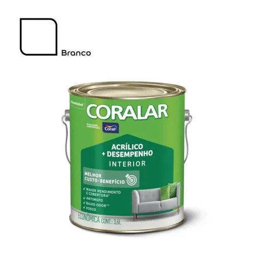 Tinta Coralar branco neve 3l
