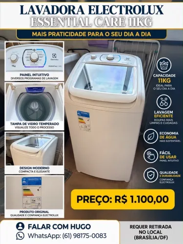 Máquina de lavar eletrolux