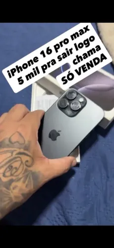 iPhone 16 pro max novinho  celular impecável para pessoas exigentes 