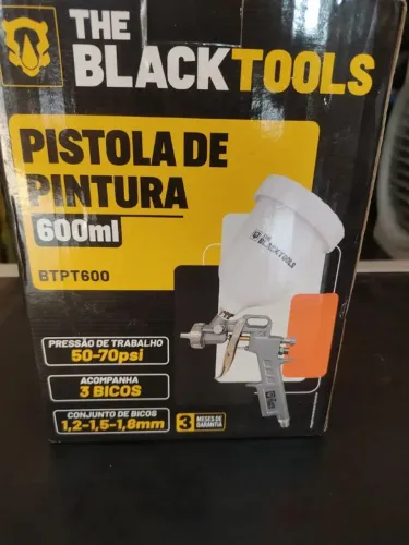 Pistola para Pintura por Gravidade 600ml com 3 Bicos Troca Fácil Nova