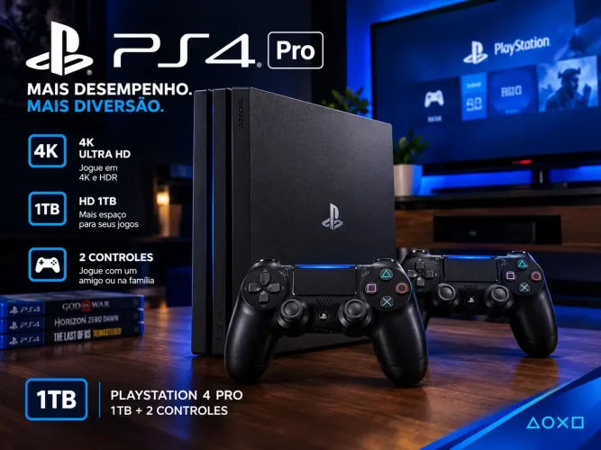 Ps4 Pro 1Tb + 2 controles