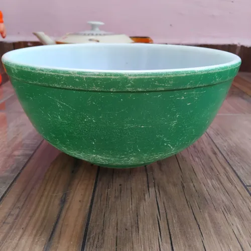 Tijela pyrex verde americana antiga