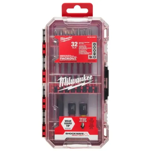 Kit Bit Shockwave com 32 Peças 48-32-4004 - Milwaukee Kit Bit Shockwave com 32 Peças 48-32