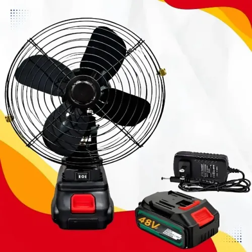 Ventilador De Mesa Portátil 8 polegadas Recarregável Com uma Bateria 48v 1x