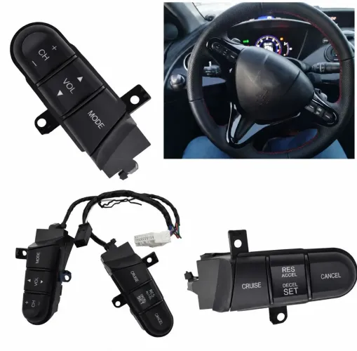 Comando De Som + Piloto Automático Honda Civic 2007 A 2011