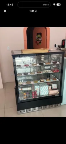 Estufa quente vitrine com led 
