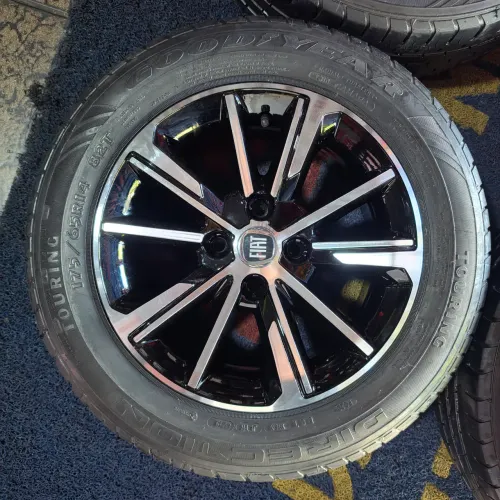 RODAS FIAT CRONOS ARO 14 4X98 E PNEUS 175/65