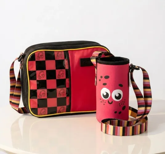 Kit lancheira e porta garrafa leiturinha