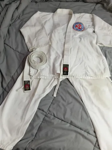 Kimono DOJOS infantil tamanho M - com faixa branca 