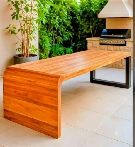Mesa rustica de madeira cascata 2,50mts v4