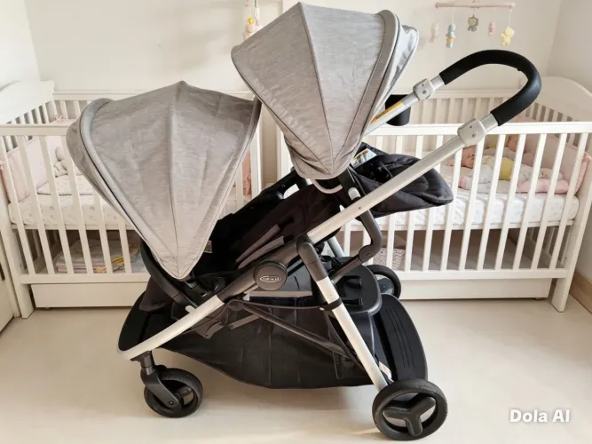Carrinho de Gêmeos Graco até 25kg cada assento EUA Higienizado 