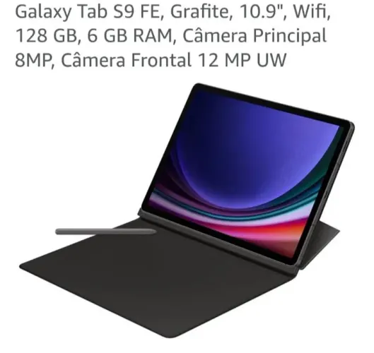 Tablet Samsung S9 128GB , 6GB RAM com capa e película antirrisco