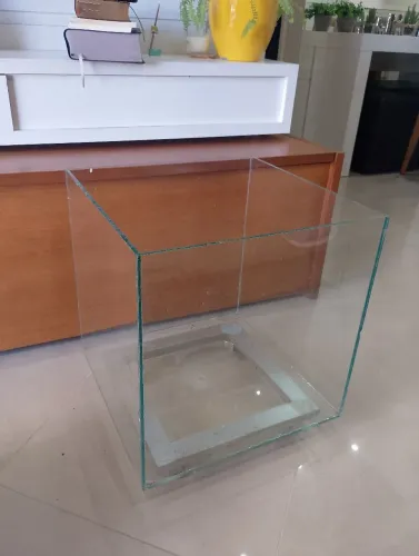 Cachepo vaso de vidro 40x40 cm