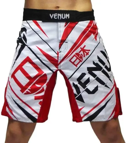 venum bermuda mma japan ufc, branco/vermelho, gg