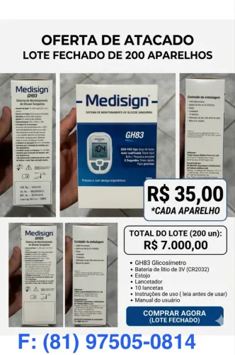 GLICOSÍMETRO ATACADO