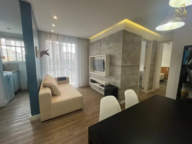 Apartamento 2 dormitórios mobiliado com sacada para locação em Canoas/RS
