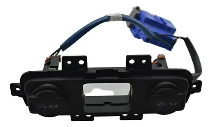 Moldura Tomadas 12v Dupla Console Kia Sportage 2014 Original Preto