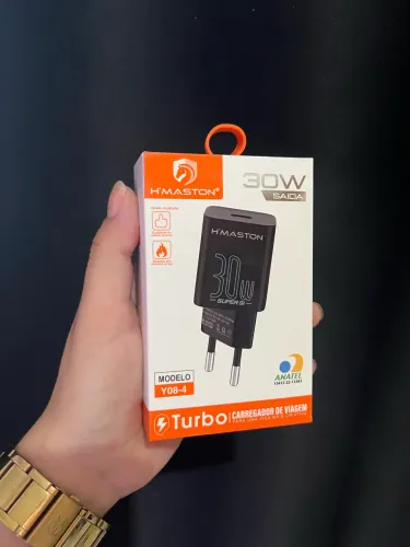 Carregador Fonte De Tomada Turbo Usb-c Saída 30w