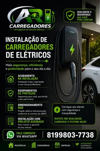 Instalação de carregador de veículos elétricos