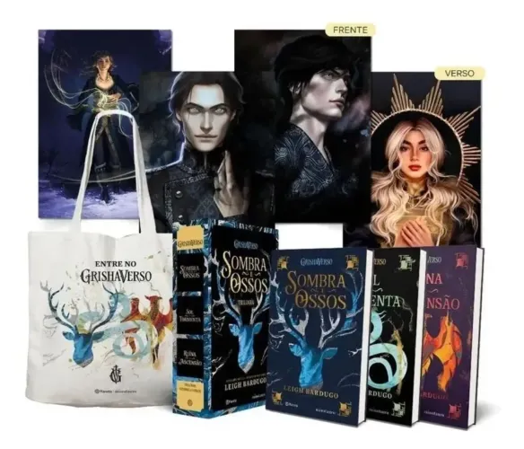 Box Trilogia Sombra e Ossos + Brindes - Novo e Lacrado