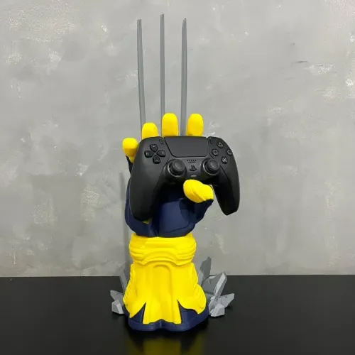 Suporte para Controle Gamer Mão com Garras Wolverine 3D | Porta Controle PS5 PS4 Xbox | De