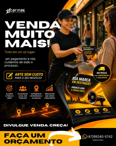 Entrega de Panfletos nas residencias.