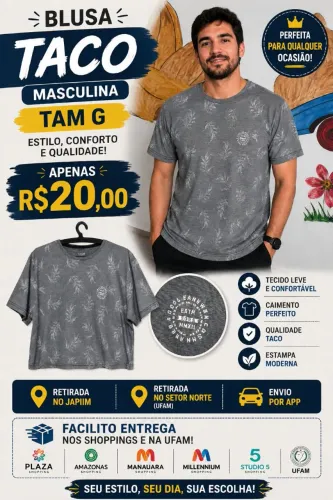 Blusa Masculina Taco
