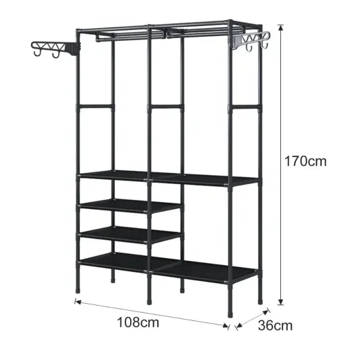 Arara Roupeiro Guarda Roupa Portátil