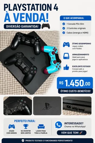 PlayStation 4 Slim à venda!