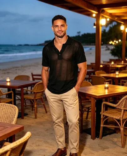 Camisa Polo Hugo Boss Preta M