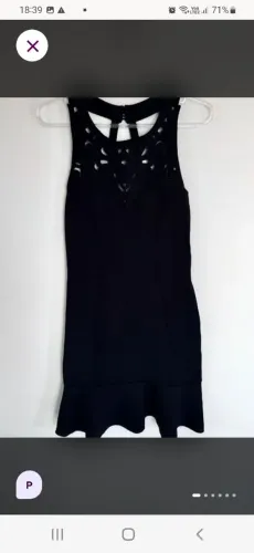 vestido preto com renda altas horas tam. p