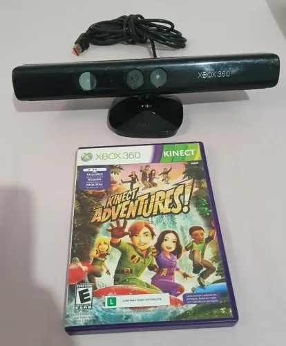 Kinect x box 360 com 1 jogo adventures