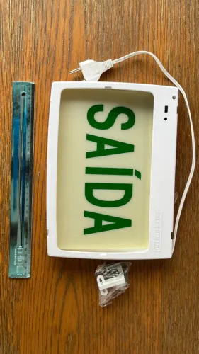 Placa Luminosa LED SAÍDA - Sinalização de Emergência