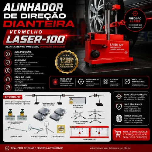 ALINHADOR DE DIRECAO DIANTEIRA VERMELHO LASER-100 JM